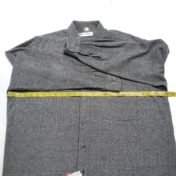 Vintage Klauss Boehler Kollektion Tweed Gray Dress Shirts - Picture 3 of 10